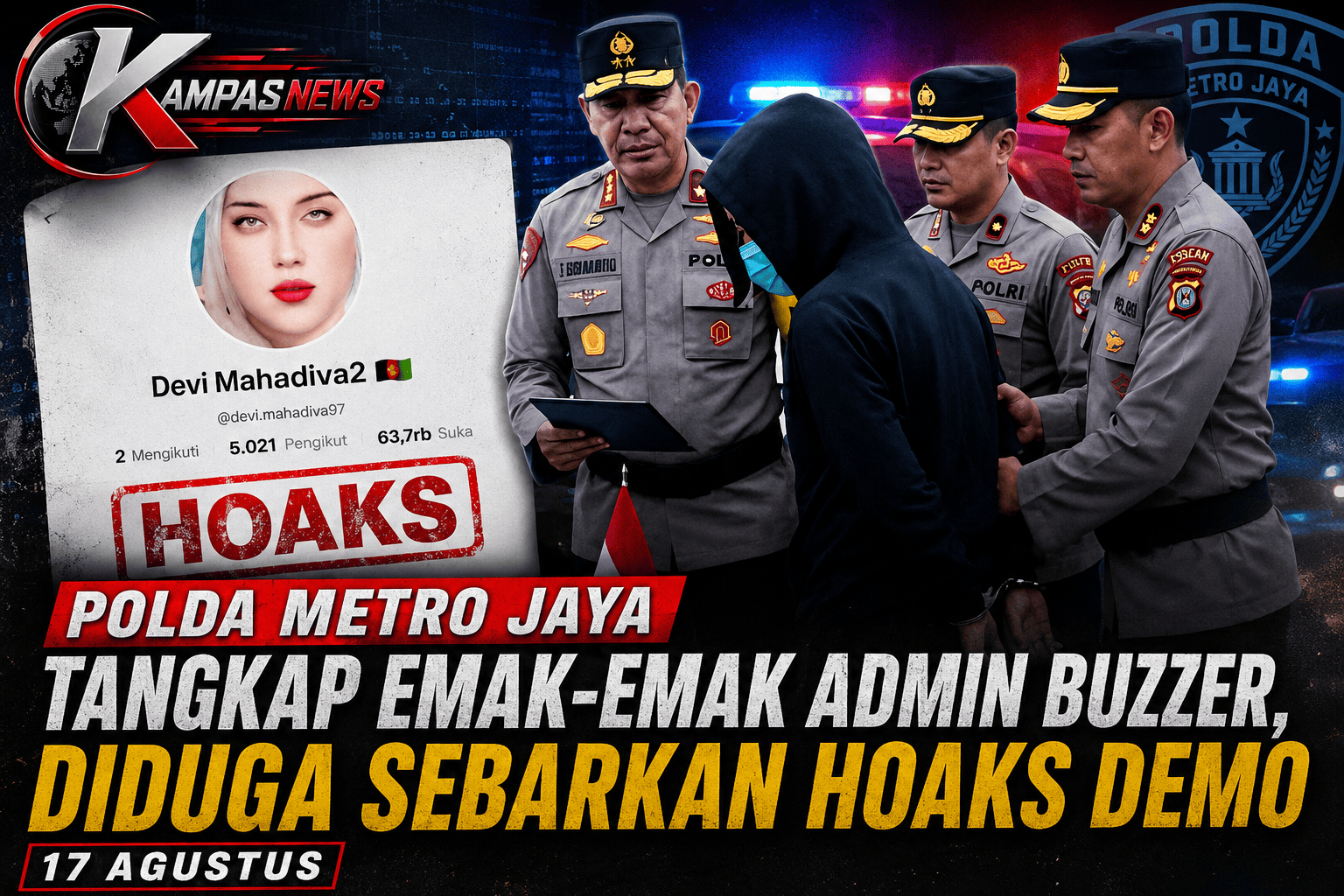 Polisi Tangkap Emak-Emak Penyebar Hoax