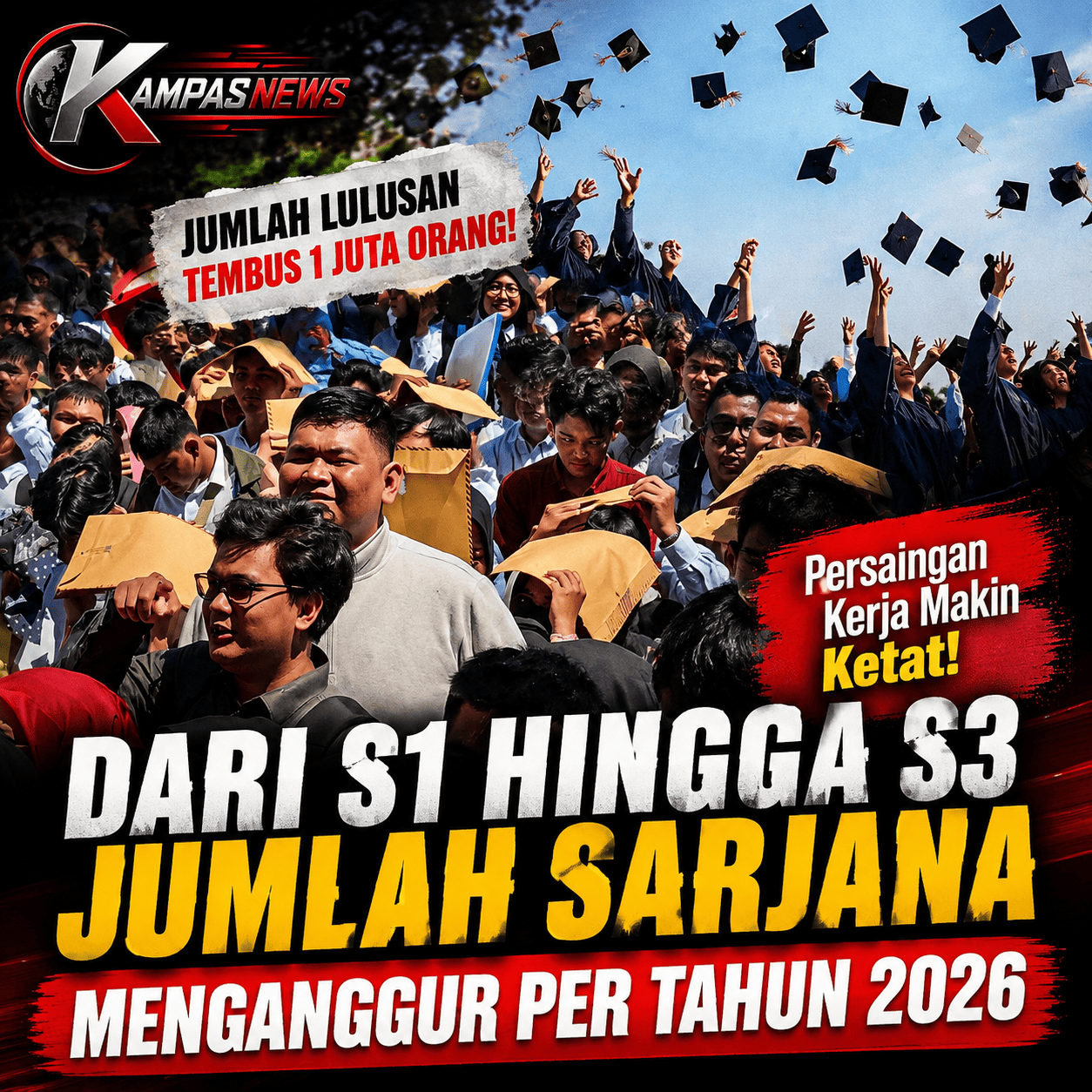 Sarjana Menganggur Tembus 1 Juta