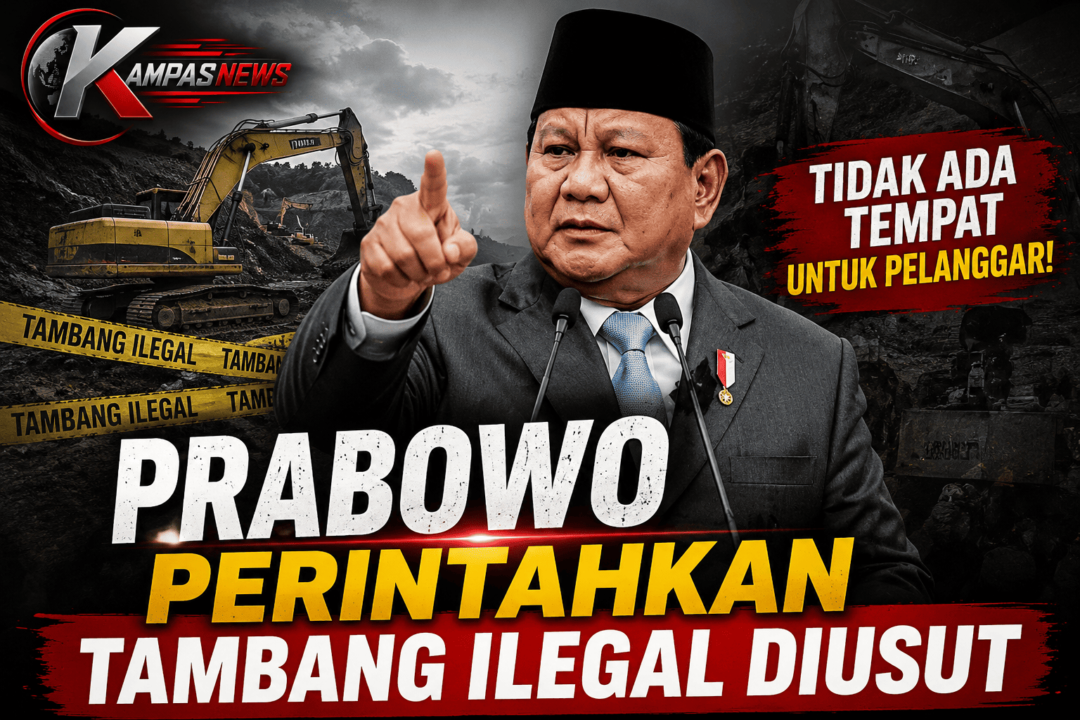 Prabowo Perintahkan Tambang Ilegal Ditutup