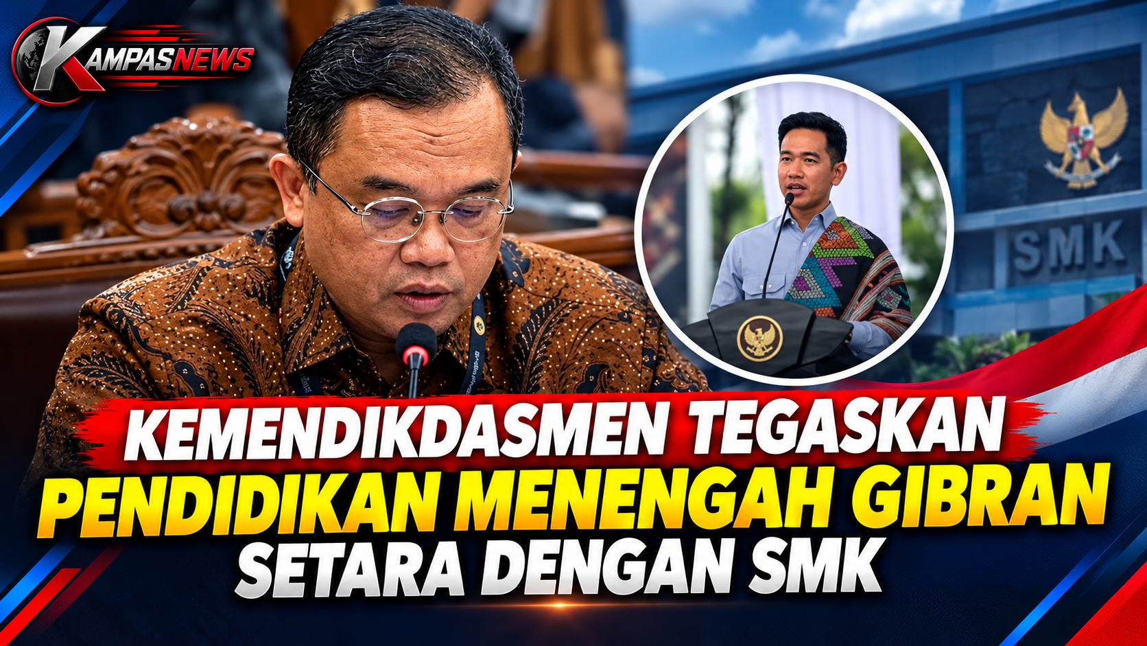 Kemendikdasmen Tegaskan Pendidikan Menengah Gibran Setara Dengan SMK