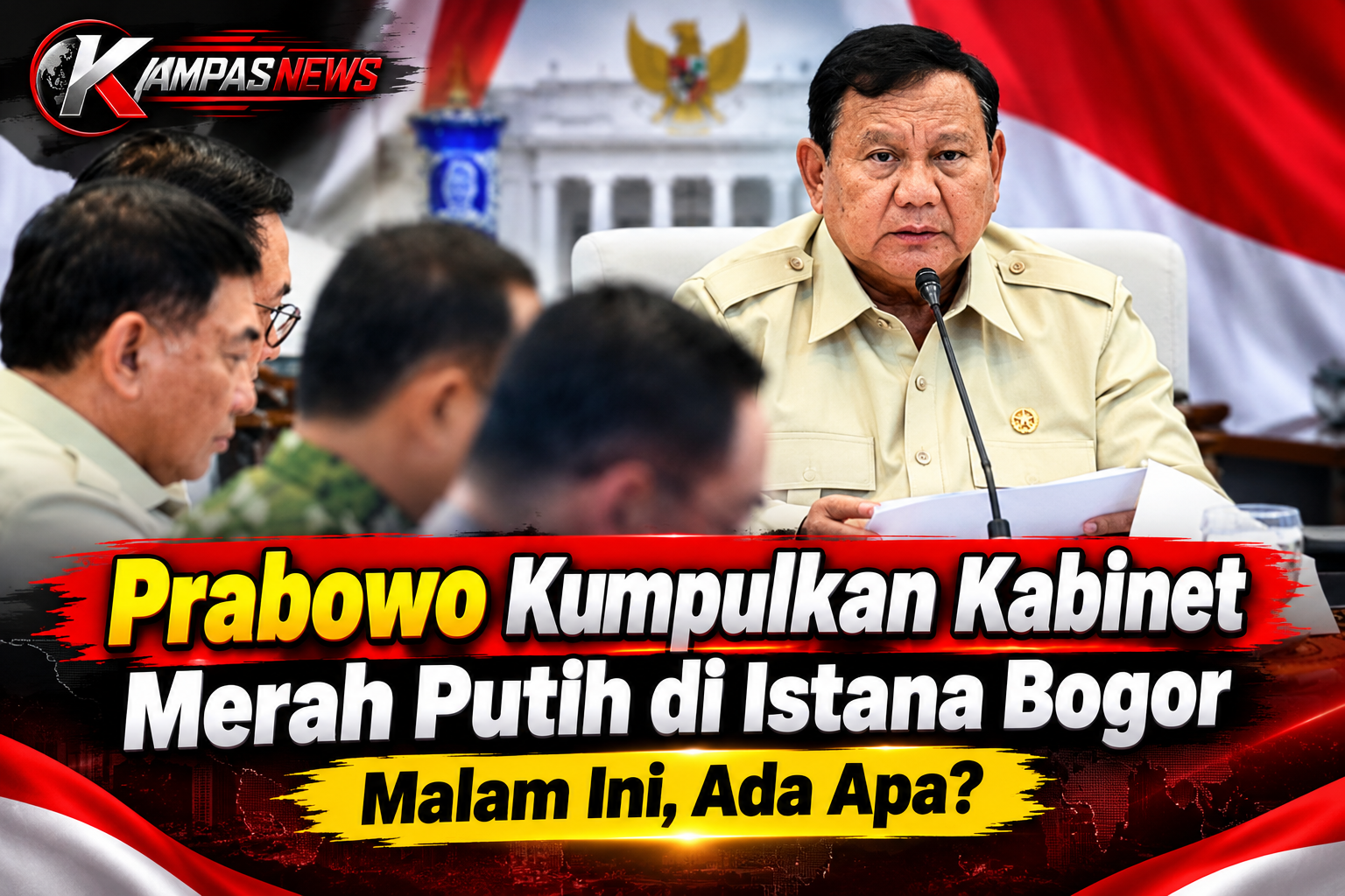 Prabowo Kumpulkan Kabinet Merah Putih Malam Ini ada apa?